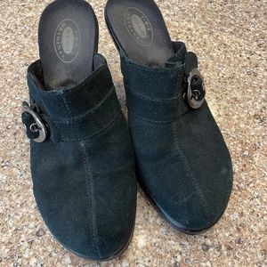 Dr. Schools wedge leather clogs